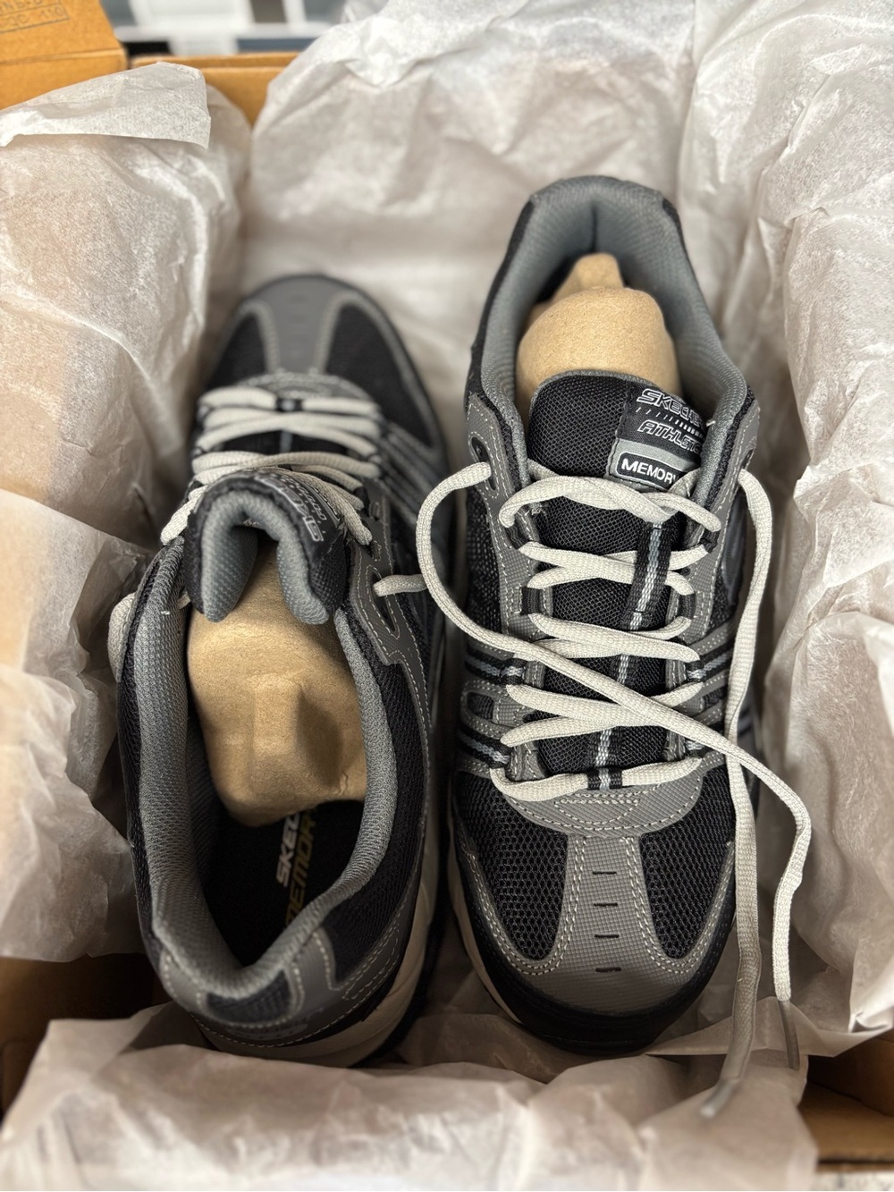 NIB Skechers Men’s AFTER BURN M.FIT-STRIKE IS OFF • CHARCOAL/BLACK   Size 9.5
